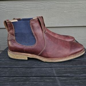 Florsheim Cabin Gore Boot In Chestnut Brown Pull On Leather Shoes Mens Size 10 D